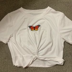 Butterfly crop top